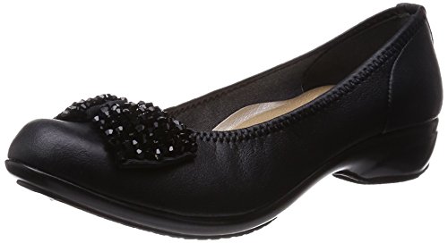 [ファーストコンタクト] 日本製 美脚 カジュアルパンプス ローヒール レディース クロ 24 cm